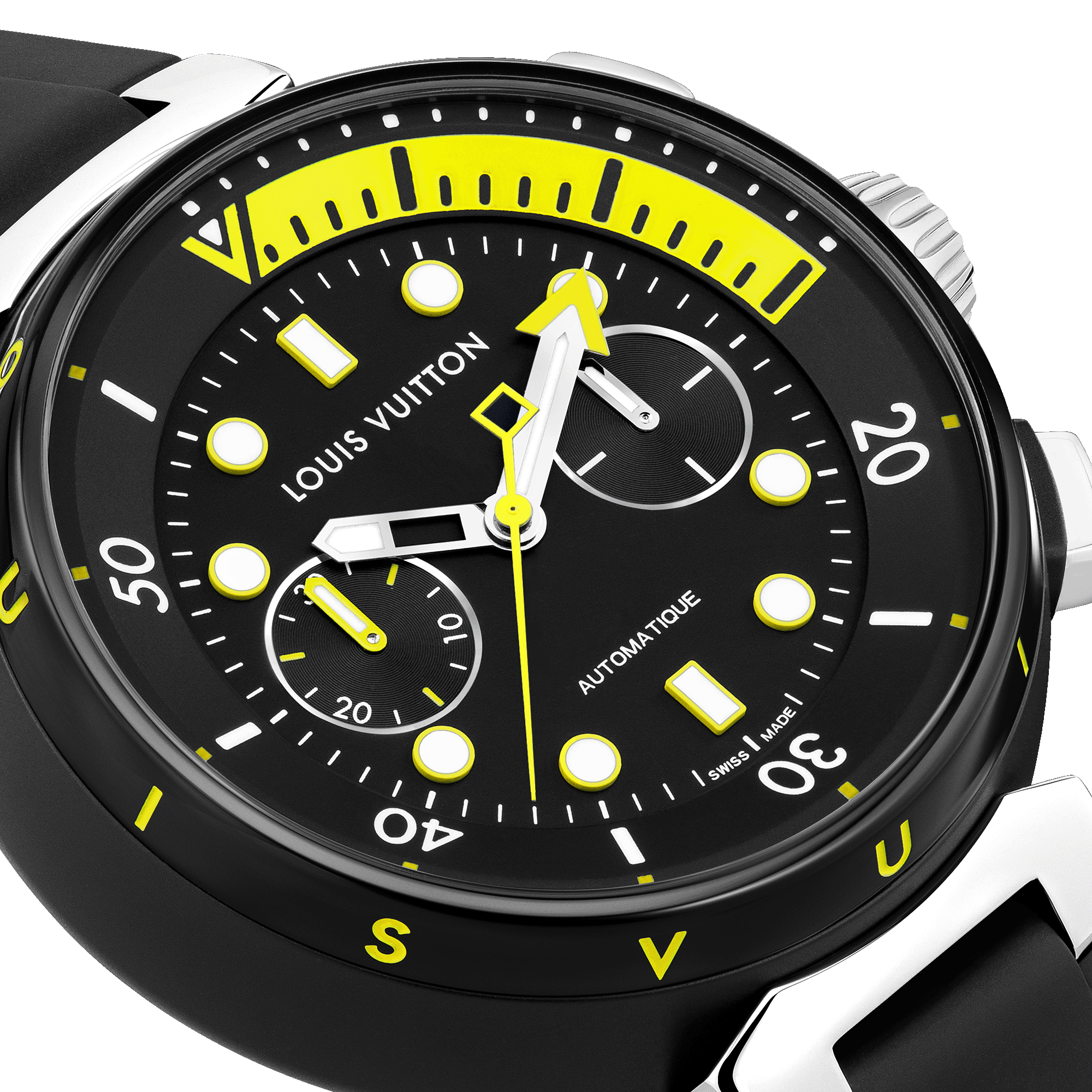 Louis Vuitton腕時計⌚ LOUIS VUITTON Louis Vuitton Tambour Diving Watch Stainless Steel